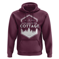 I'm Coming to the Cottage Hoodie Rustic Outdoor Retro Forest Hockey Romance - Wonder Print Shop