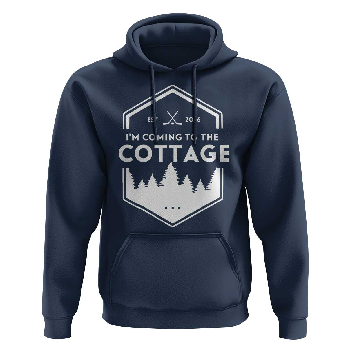 I'm Coming to the Cottage Hoodie Rustic Outdoor Retro Forest Hockey Romance - Wonder Print Shop