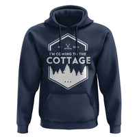 I'm Coming to the Cottage Hoodie Rustic Outdoor Retro Forest Hockey Romance - Wonder Print Shop