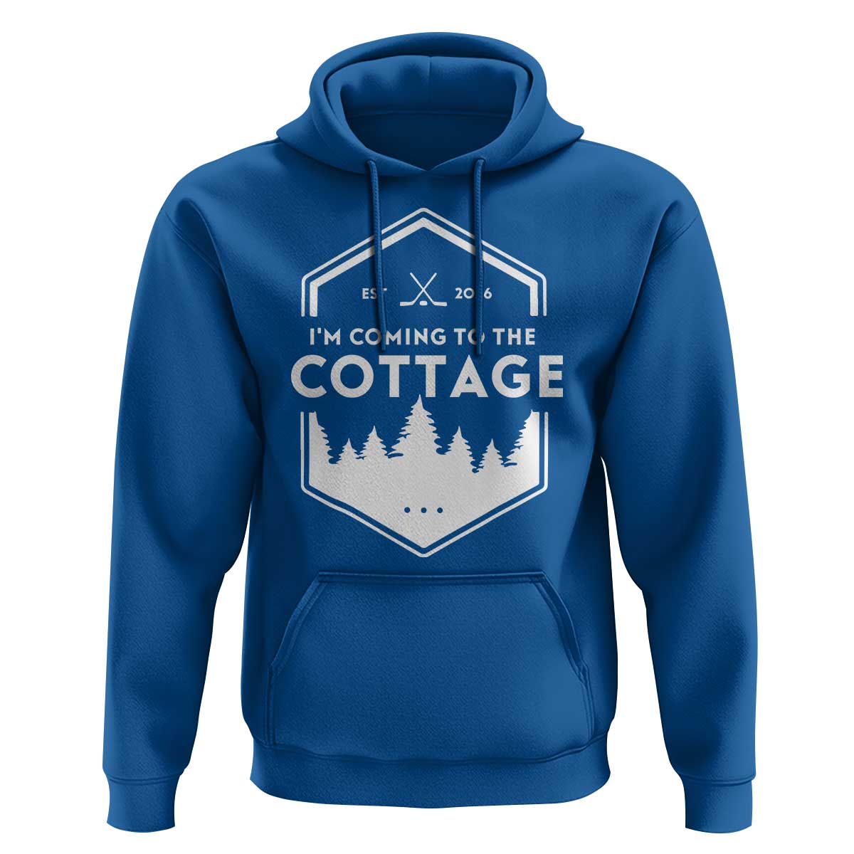 I'm Coming to the Cottage Hoodie Rustic Outdoor Retro Forest Hockey Romance - Wonder Print Shop