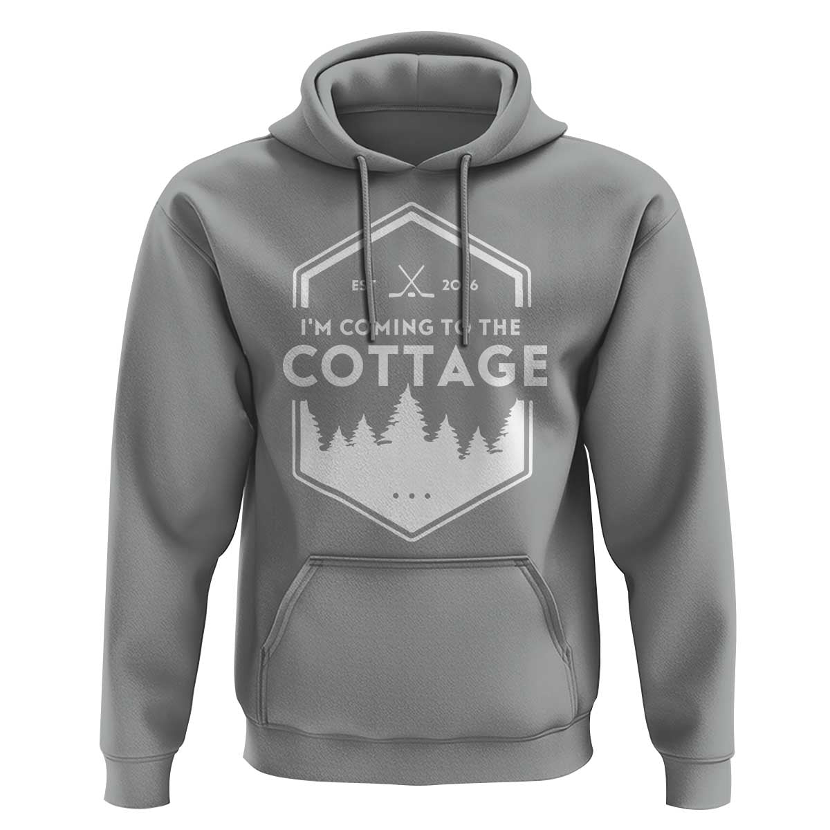 I'm Coming to the Cottage Hoodie Rustic Outdoor Retro Forest Hockey Romance - Wonder Print Shop