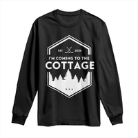 I'm Coming to the Cottage Long Sleeve Shirt Rustic Outdoor Retro Forest Hockey Romance - Wonder Print Shop