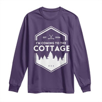 I'm Coming to the Cottage Long Sleeve Shirt Rustic Outdoor Retro Forest Hockey Romance - Wonder Print Shop