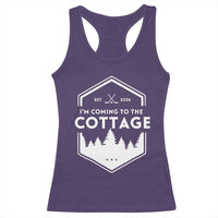 I'm Coming to the Cottage Racerback Tank Top Rustic Outdoor Retro Forest Hockey Romance - Wonder Print Shop