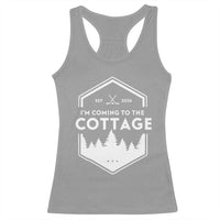 I'm Coming to the Cottage Racerback Tank Top Rustic Outdoor Retro Forest Hockey Romance - Wonder Print Shop