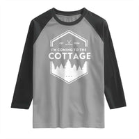 I'm Coming to the Cottage Raglan Shirt Rustic Outdoor Retro Forest Hockey Romance - Wonder Print Shop