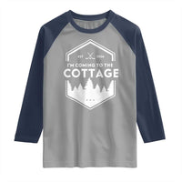 I'm Coming to the Cottage Raglan Shirt Rustic Outdoor Retro Forest Hockey Romance - Wonder Print Shop