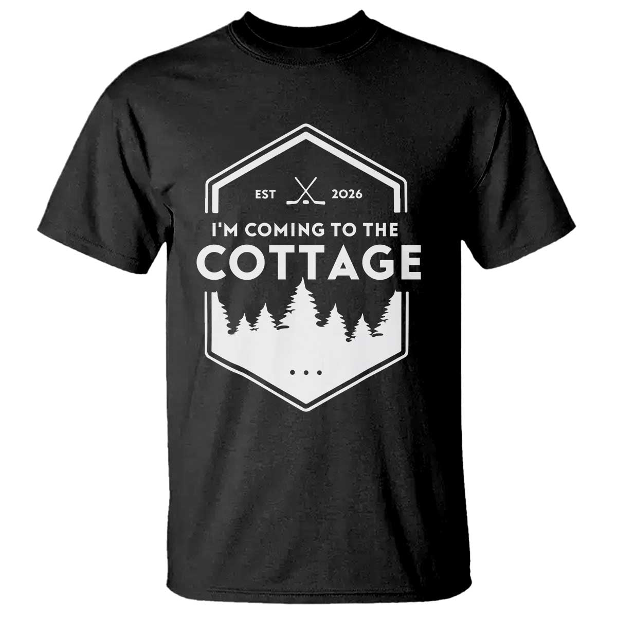 I'm Coming to the Cottage T Shirt Rustic Outdoor Retro Forest Hockey Romance - Wonder Print Shop