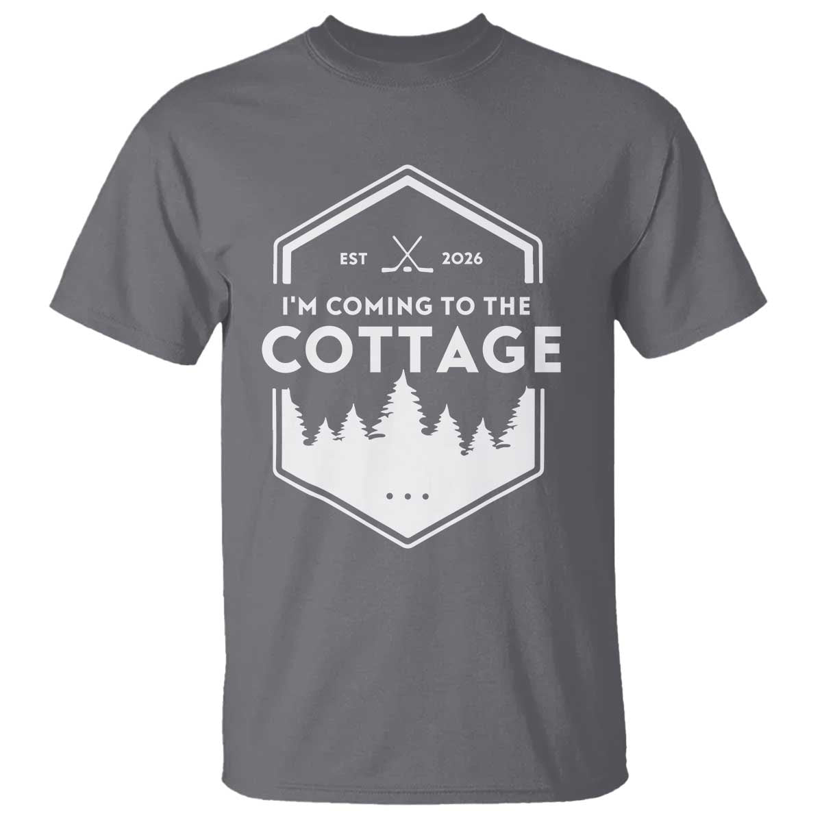 I'm Coming to the Cottage T Shirt Rustic Outdoor Retro Forest Hockey Romance - Wonder Print Shop