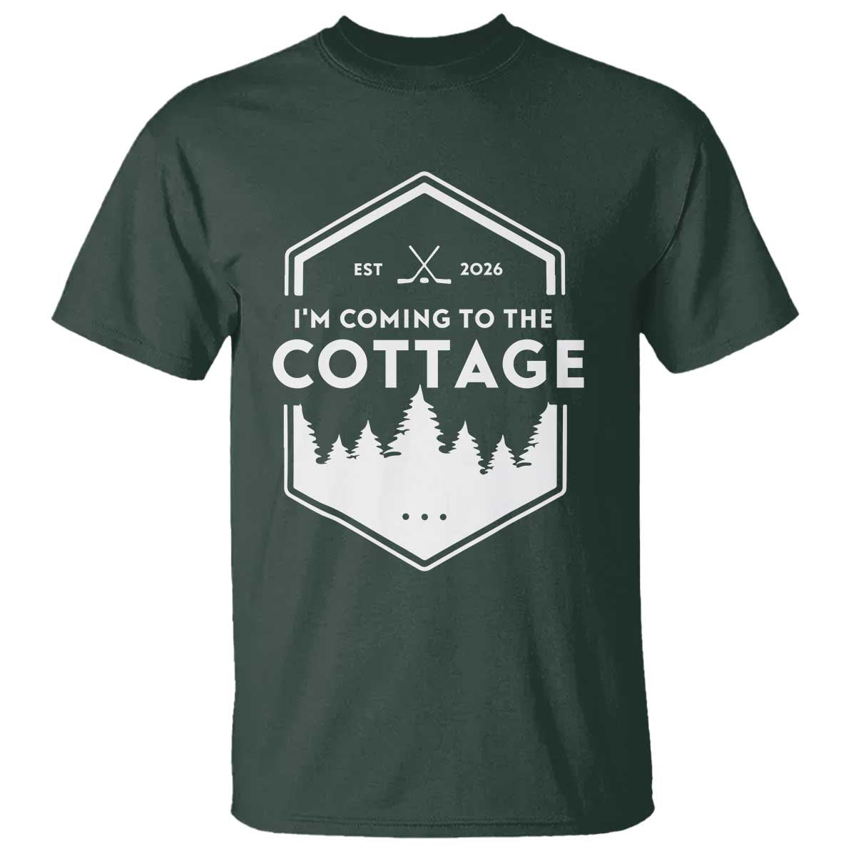 I'm Coming to the Cottage T Shirt Rustic Outdoor Retro Forest Hockey Romance - Wonder Print Shop