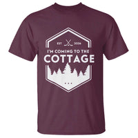 I'm Coming to the Cottage T Shirt Rustic Outdoor Retro Forest Hockey Romance - Wonder Print Shop