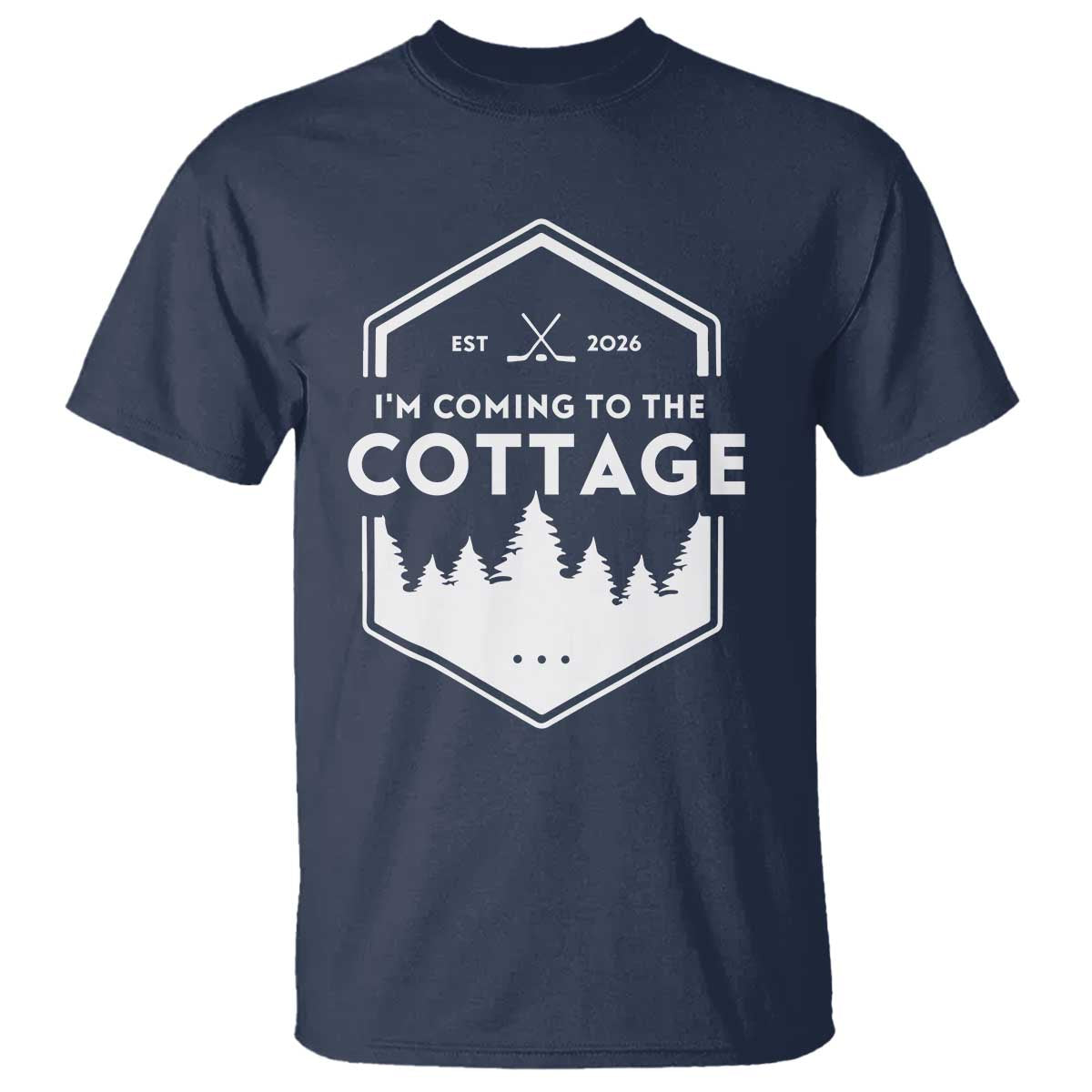 I'm Coming to the Cottage T Shirt Rustic Outdoor Retro Forest Hockey Romance - Wonder Print Shop