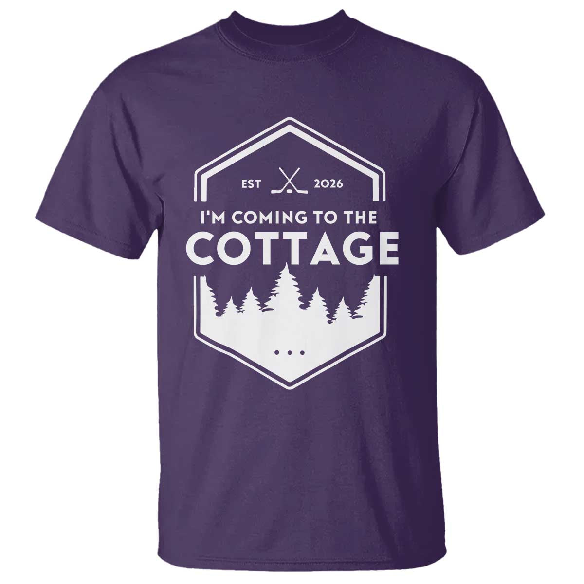 I'm Coming to the Cottage T Shirt Rustic Outdoor Retro Forest Hockey Romance - Wonder Print Shop