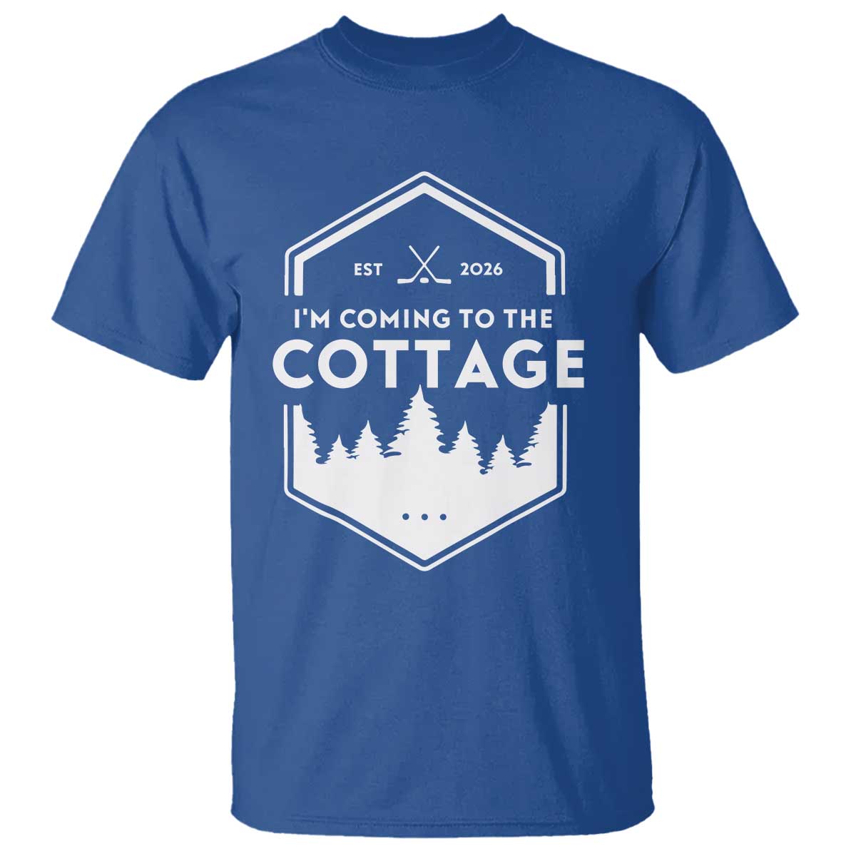 I'm Coming to the Cottage T Shirt Rustic Outdoor Retro Forest Hockey Romance - Wonder Print Shop