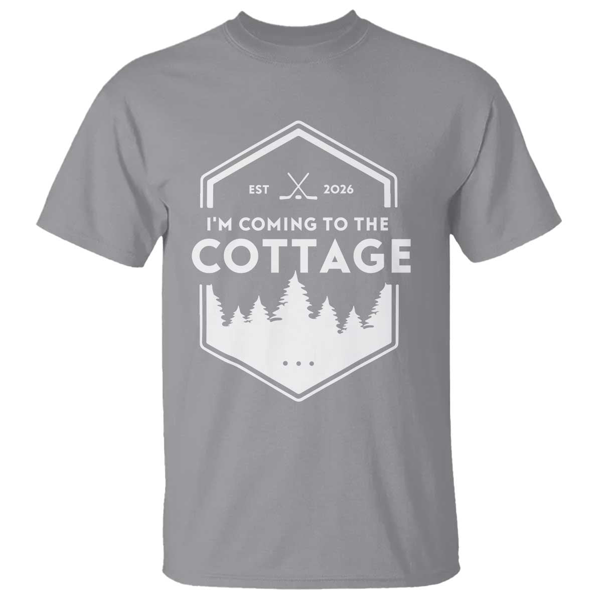 I'm Coming to the Cottage T Shirt Rustic Outdoor Retro Forest Hockey Romance - Wonder Print Shop