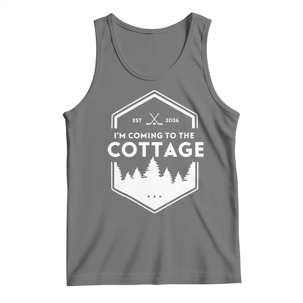 I'm Coming to the Cottage Tank Top Rustic Outdoor Retro Forest Hockey Romance - Wonder Print Shop