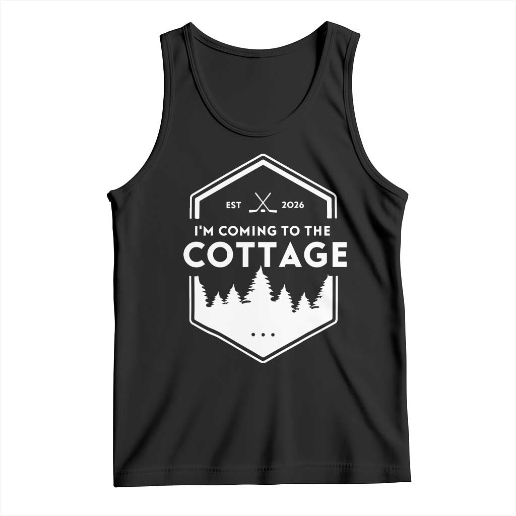 I'm Coming to the Cottage Tank Top Rustic Outdoor Retro Forest Hockey Romance - Wonder Print Shop