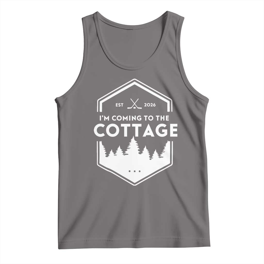I'm Coming to the Cottage Tank Top Rustic Outdoor Retro Forest Hockey Romance - Wonder Print Shop