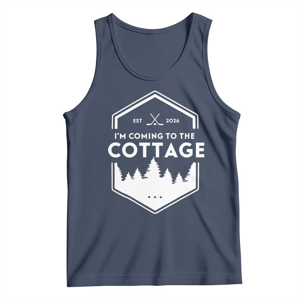 I'm Coming to the Cottage Tank Top Rustic Outdoor Retro Forest Hockey Romance - Wonder Print Shop
