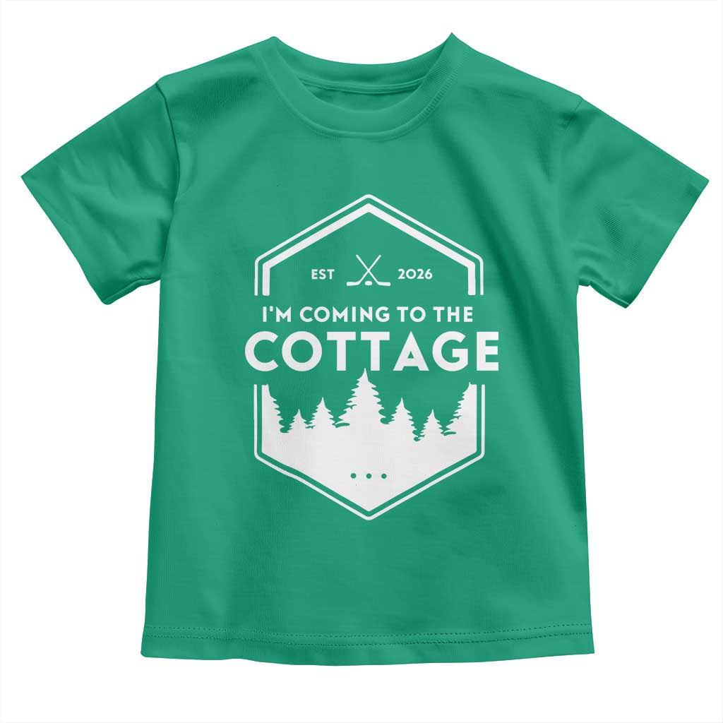 I'm Coming to the Cottage Toddler T Shirt Rustic Outdoor Retro Forest Hockey Romance - Wonder Print Shop
