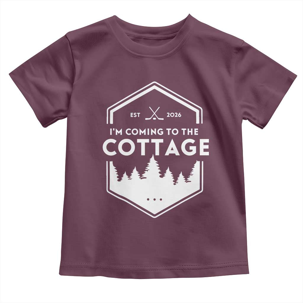 I'm Coming to the Cottage Toddler T Shirt Rustic Outdoor Retro Forest Hockey Romance - Wonder Print Shop