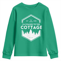 I'm Coming to the Cottage Youth Sweatshirt Rustic Outdoor Retro Forest Hockey Romance - Wonder Print Shop