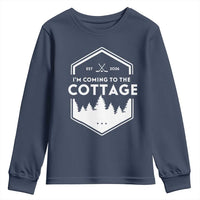 I'm Coming to the Cottage Youth Sweatshirt Rustic Outdoor Retro Forest Hockey Romance - Wonder Print Shop