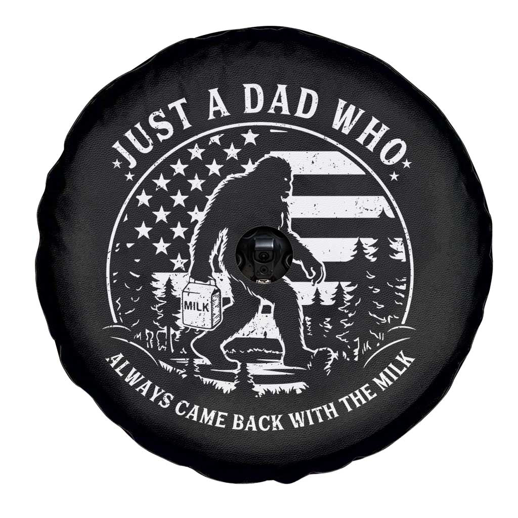 Just a Dad Who Came Back with the Milk Spare Tire Cover Funny Bigfoot Father's Day Sasquatch - Wonder Print Shop
