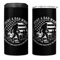Just a Dad Who Came Back with the Milk 4 in 1 Can Cooler Tumbler Funny Bigfoot Father's Day Sasquatch - Wonder Print Shop