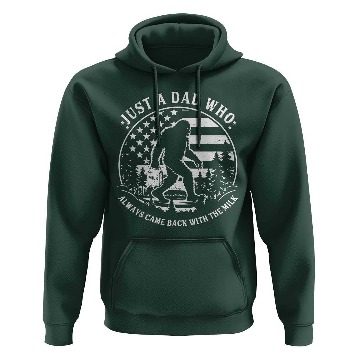 Just a Dad Who Came Back with the Milk Hoodie Funny Bigfoot Father's Day Sasquatch - Wonder Print Shop