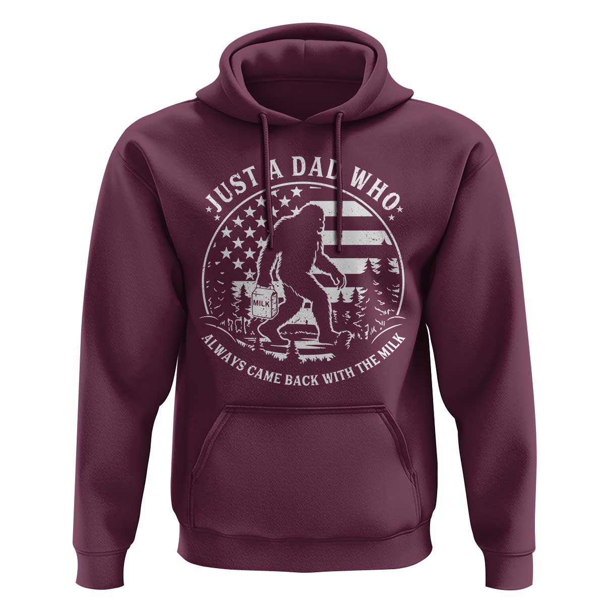 Just a Dad Who Came Back with the Milk Hoodie Funny Bigfoot Father's Day Sasquatch - Wonder Print Shop