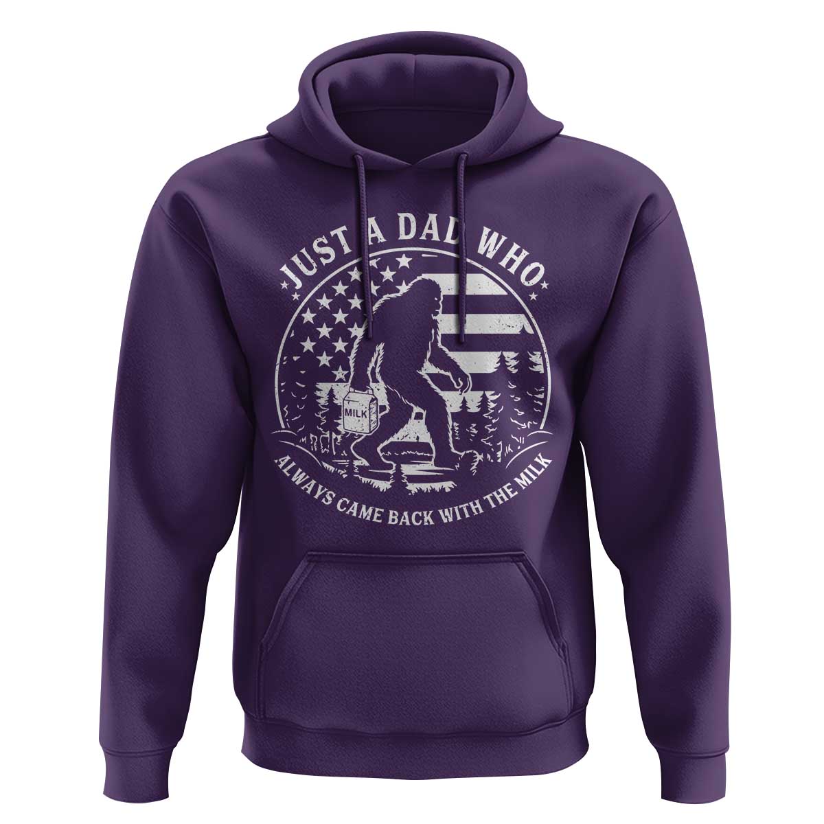 Just a Dad Who Came Back with the Milk Hoodie Funny Bigfoot Father's Day Sasquatch - Wonder Print Shop