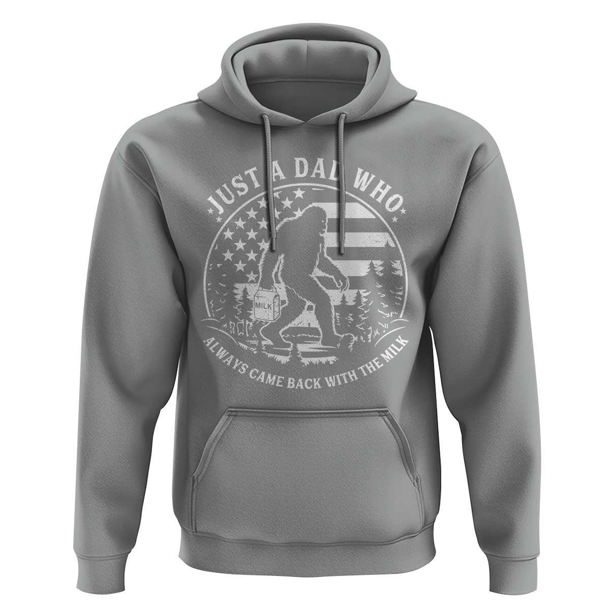 Just a Dad Who Came Back with the Milk Hoodie Funny Bigfoot Father's Day Sasquatch - Wonder Print Shop