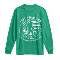Just a Dad Who Came Back with the Milk Long Sleeve Shirt Funny Bigfoot Father's Day Sasquatch - Wonder Print Shop