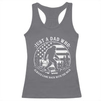 Just a Dad Who Came Back with the Milk Racerback Tank Top Funny Bigfoot Father's Day Sasquatch - Wonder Print Shop