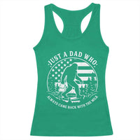 Just a Dad Who Came Back with the Milk Racerback Tank Top Funny Bigfoot Father's Day Sasquatch - Wonder Print Shop