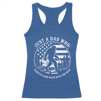 Just a Dad Who Came Back with the Milk Racerback Tank Top Funny Bigfoot Father's Day Sasquatch - Wonder Print Shop