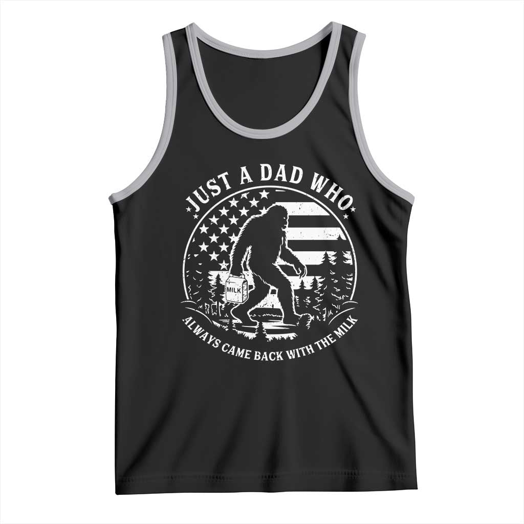 Just a Dad Who Came Back with the Milk Tank Top Funny Bigfoot Father's Day Sasquatch - Wonder Print Shop