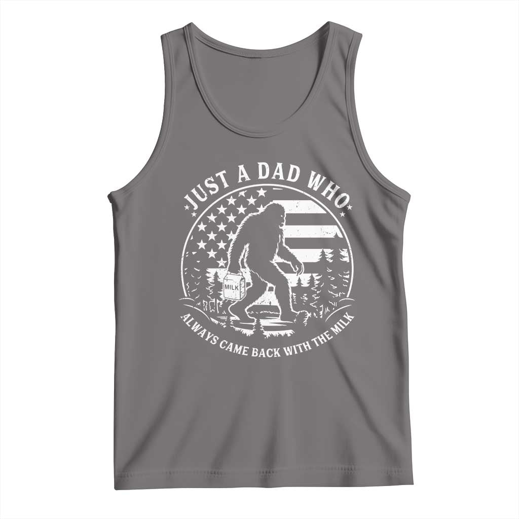 Just a Dad Who Came Back with the Milk Tank Top Funny Bigfoot Father's Day Sasquatch - Wonder Print Shop