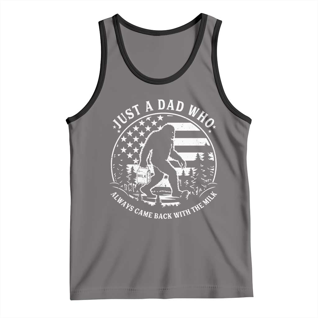 Just a Dad Who Came Back with the Milk Tank Top Funny Bigfoot Father's Day Sasquatch - Wonder Print Shop