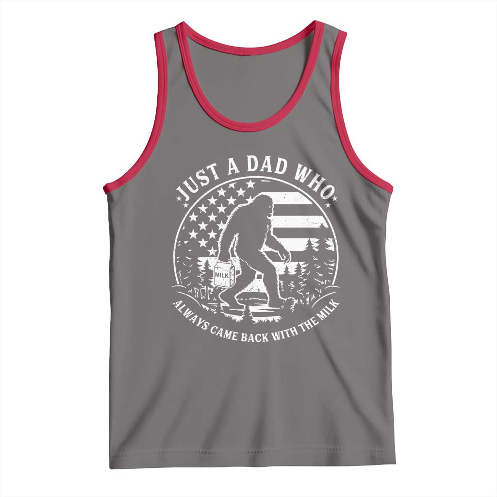 Just a Dad Who Came Back with the Milk Tank Top Funny Bigfoot Father's Day Sasquatch - Wonder Print Shop