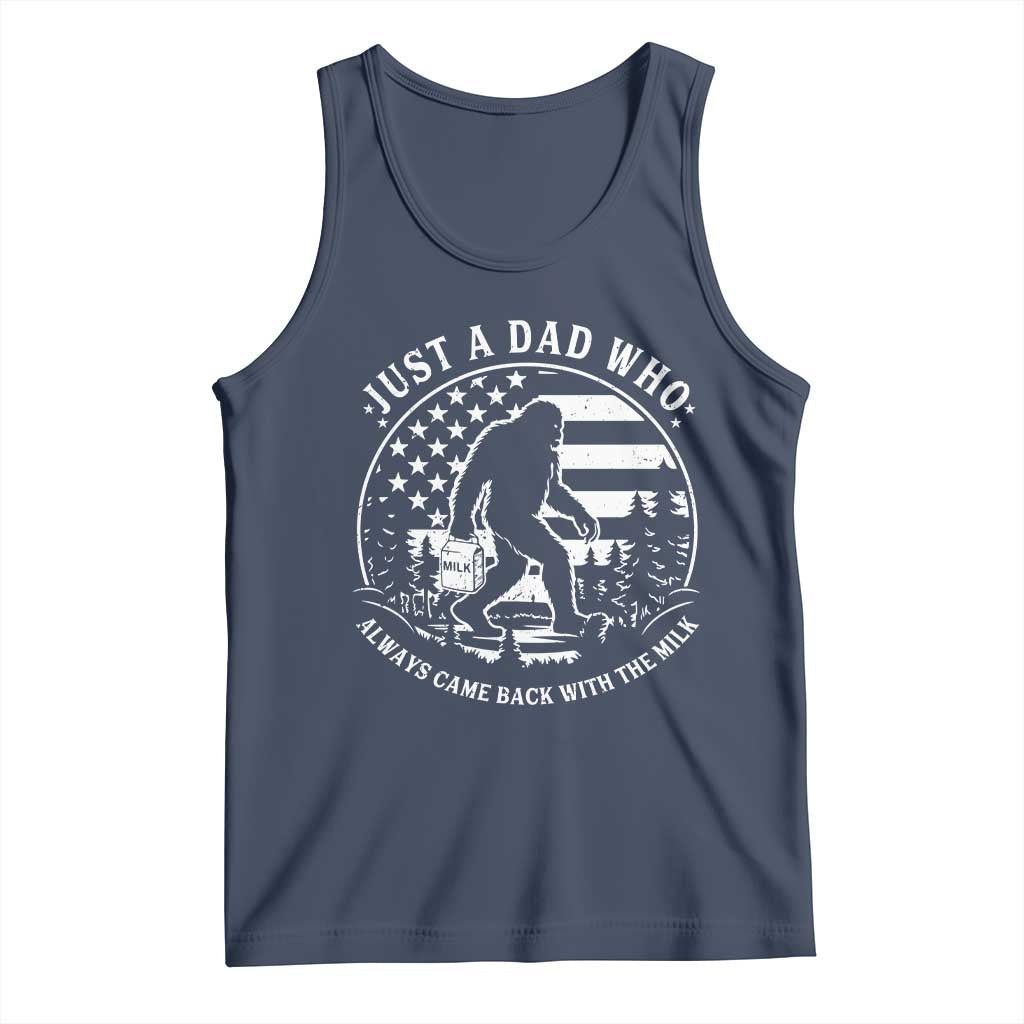 Just a Dad Who Came Back with the Milk Tank Top Funny Bigfoot Father's Day Sasquatch - Wonder Print Shop