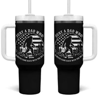 Just a Dad Who Came Back with the Milk Tumbler With Handle Funny Bigfoot Father's Day Sasquatch - Wonder Print Shop