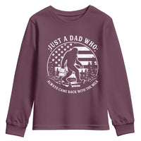 Just a Dad Who Came Back with the Milk Youth Sweatshirt Funny Bigfoot Father's Day Sasquatch - Wonder Print Shop