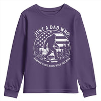 Just a Dad Who Came Back with the Milk Youth Sweatshirt Funny Bigfoot Father's Day Sasquatch - Wonder Print Shop