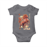 Year of the Horse Chinese New Year Baby Onesie Floral Zodiac Horse Lunar Festival - Wonder Print Shop