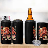 Year of the Horse Chinese New Year 4 in 1 Can Cooler Tumbler Floral Zodiac Horse Lunar Festival - Wonder Print Shop