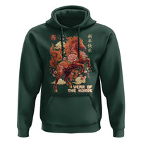 Year of the Horse Chinese New Year Hoodie Floral Zodiac Horse Lunar Festival - Wonder Print Shop