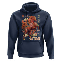 Year of the Horse Chinese New Year Hoodie Floral Zodiac Horse Lunar Festival - Wonder Print Shop