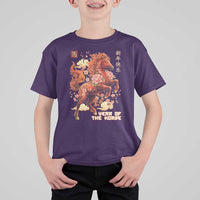 Year of the Horse Chinese New Year T Shirt For Kid Floral Zodiac Horse Lunar Festival - Wonder Print Shop